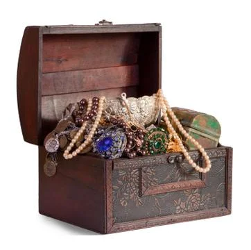 Treasure trunk Stockfoto's