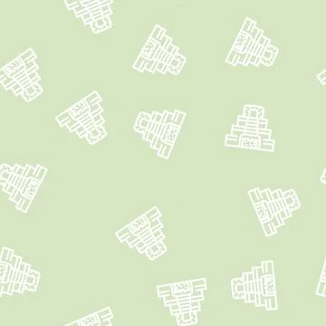 Treasures of incas line vector seamless pattern 스톡 일러스트