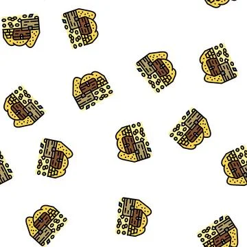 Treasury chest vector seamless pattern Stock Illustration