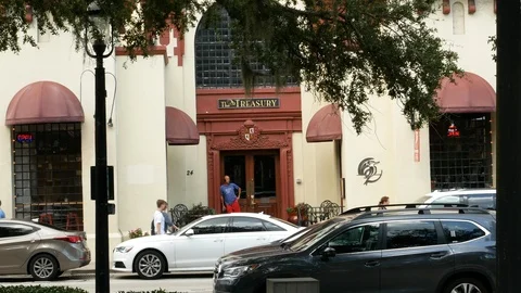 The Treasury, Downtown St. Augustine, Florida, United States. 스톡 동영상 116022057