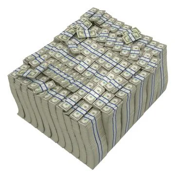 Treasury. huge bundle of us dollars Stockillustratie