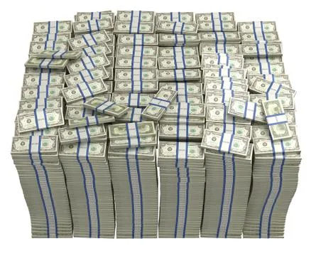 Treasury. large bundle of us dollars Illustrazione stock