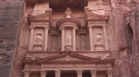 Treasury long shot and detail Stock Footage