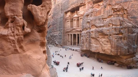 The Treasury in Petra, Jordan Stock Footage 121451319