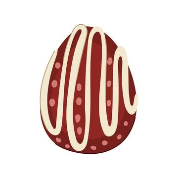 Treat chocolate egg cartoon vector illustration Stock Illustration