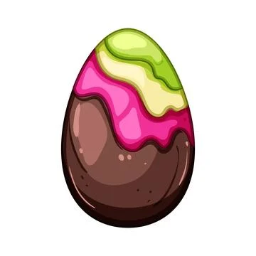 Treat chocolate egg cartoon vector illustration Stock Illustration
