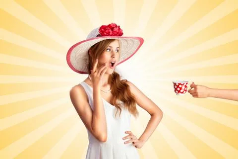 Treated with tea. Stock Photos