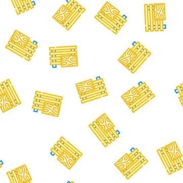 Treated wood building material vector seamless pattern Ilustración de archivo