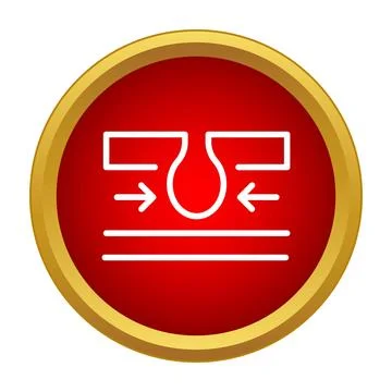 Treating skin pore squeezing with arrows squeezing icon Stock Illustration