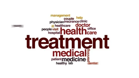 Treatment animated word cloud, text design animation. Stock Footage 72752178