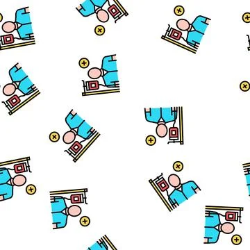 Treatment disease vector seamless pattern Illustrazione stock