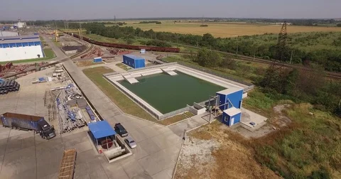 Treatment facilities at the plant Stock Footage 73175983