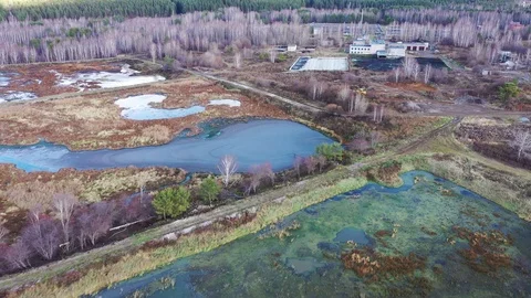 Treatment facilities. View from above Video stock 119803733