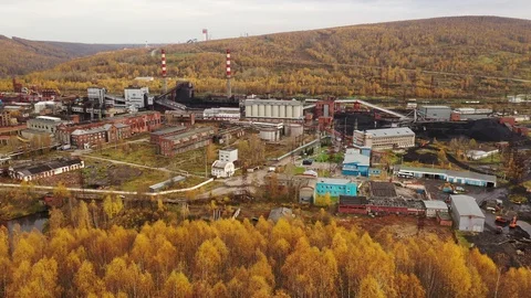 Treatment facilities. View from above Video stock 119805264