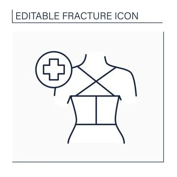 Treatment line icon Stock Illustration