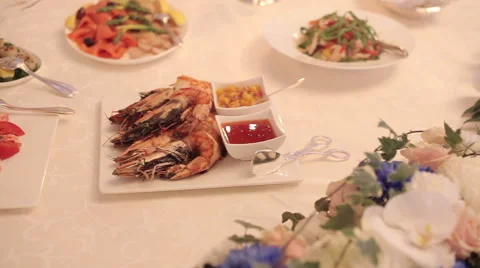 Treats for the wedding table Stock Footage 56720954