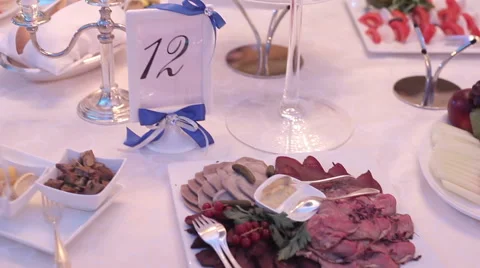 Treats for the wedding table Stock Footage 56721031