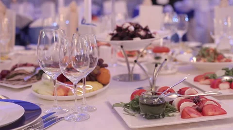 Treats for the wedding table Stock Footage 56721190