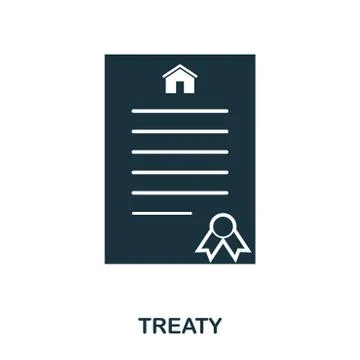 Treaty creative icon. Simple element illustration. Treaty concept symbol design Illustrazione stock