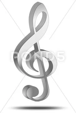 Treble Clef 3d Stock Photos