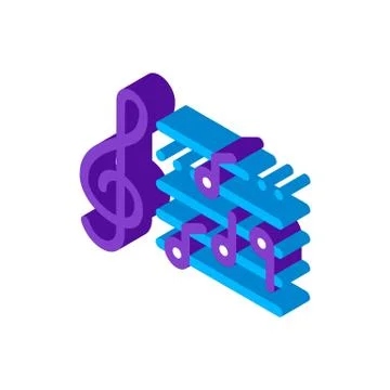 Treble Clef And Musical Notes Opera Element Vector Illustrazione stock