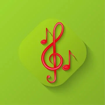Treble clef icon Stock Illustration