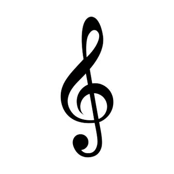 Treble clef icon music note isolated on white background. Vector illustration Stock-Illustration