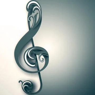 Treble clef Stock Illustration