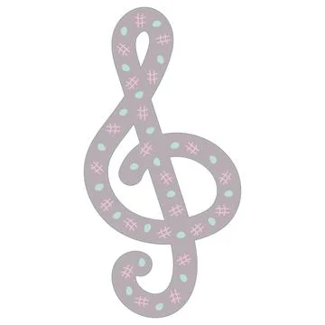 Treble clef Illustrazione stock