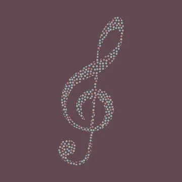 Treble clef Illustrazione stock