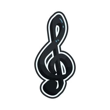 Treble Clef illustration Stock Illustration