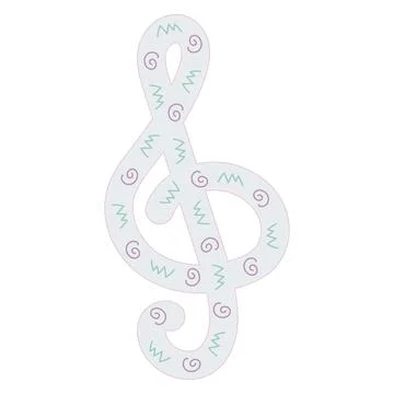 Treble clef mint Illustrazione stock