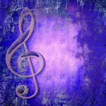 Treble clef music Stock Illustration