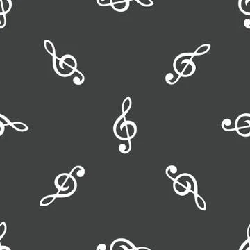 Treble clef pattern Ilustração Stock