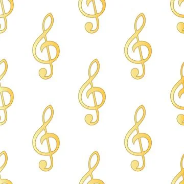Treble clef pattern Ilustração Stock