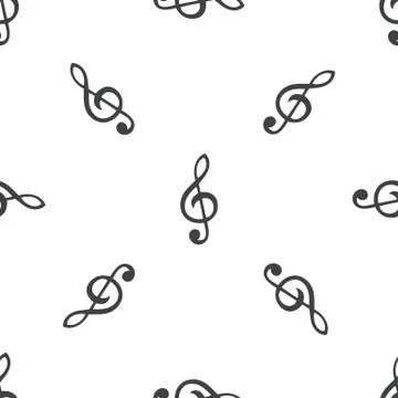 Treble clef pattern Ilustração Stock