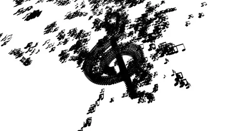 Treble Clef Reveal 02 Stock Footage 265428019
