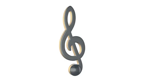 Treble clef rotating loop Video stock 89665584