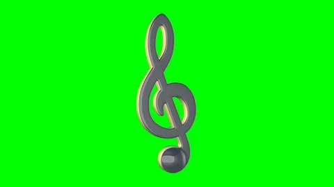 Treble clef rotating loop Stock Footage 89665858