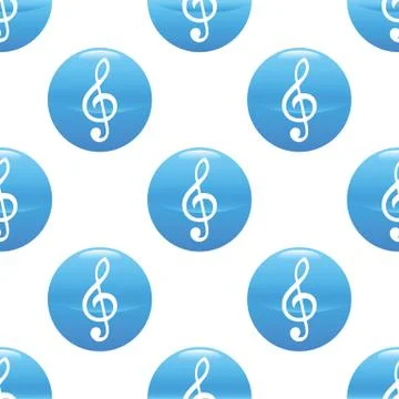 Treble clef sign pattern Ilustração Stock