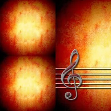 Treble clef staff  background Stock Illustration