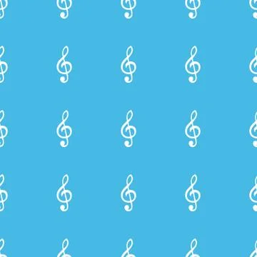Treble clef straight pattern Ilustração Stock