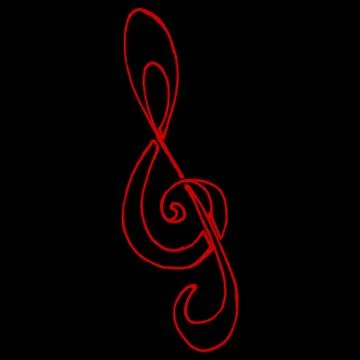 Treble clef. Vector illustration of treble clef. Sketch musical notes. Hand d Illustrazione stock