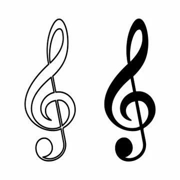 Treble clefs illustration Illustrazione stock