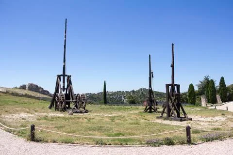 Trebuchet Medieval weapon Stock Photos