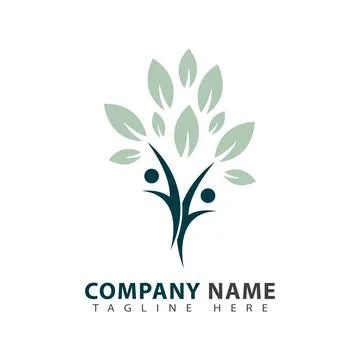 Tree abstract logo Illustrazione stock