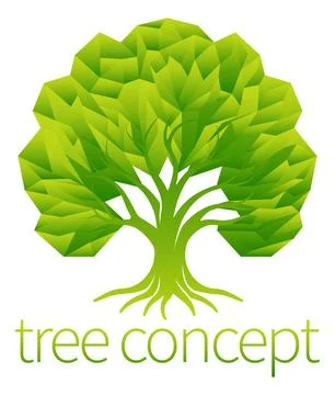 Tree Abstract Stylised Concept Design Icon Stock Illustration