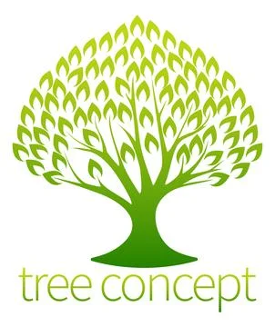 Tree Abstract Stylised Concept Design Icon Stock Illustration