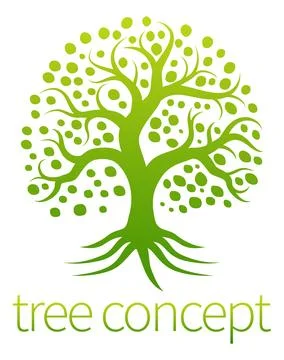 Tree Abstract Stylised Concept Design Icon 스톡 일러스트