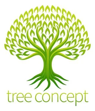 Tree Abstract Stylised Concept Design Icon 스톡 일러스트